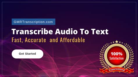 Audio to Text Transcription Services: Fast, Accurate and .